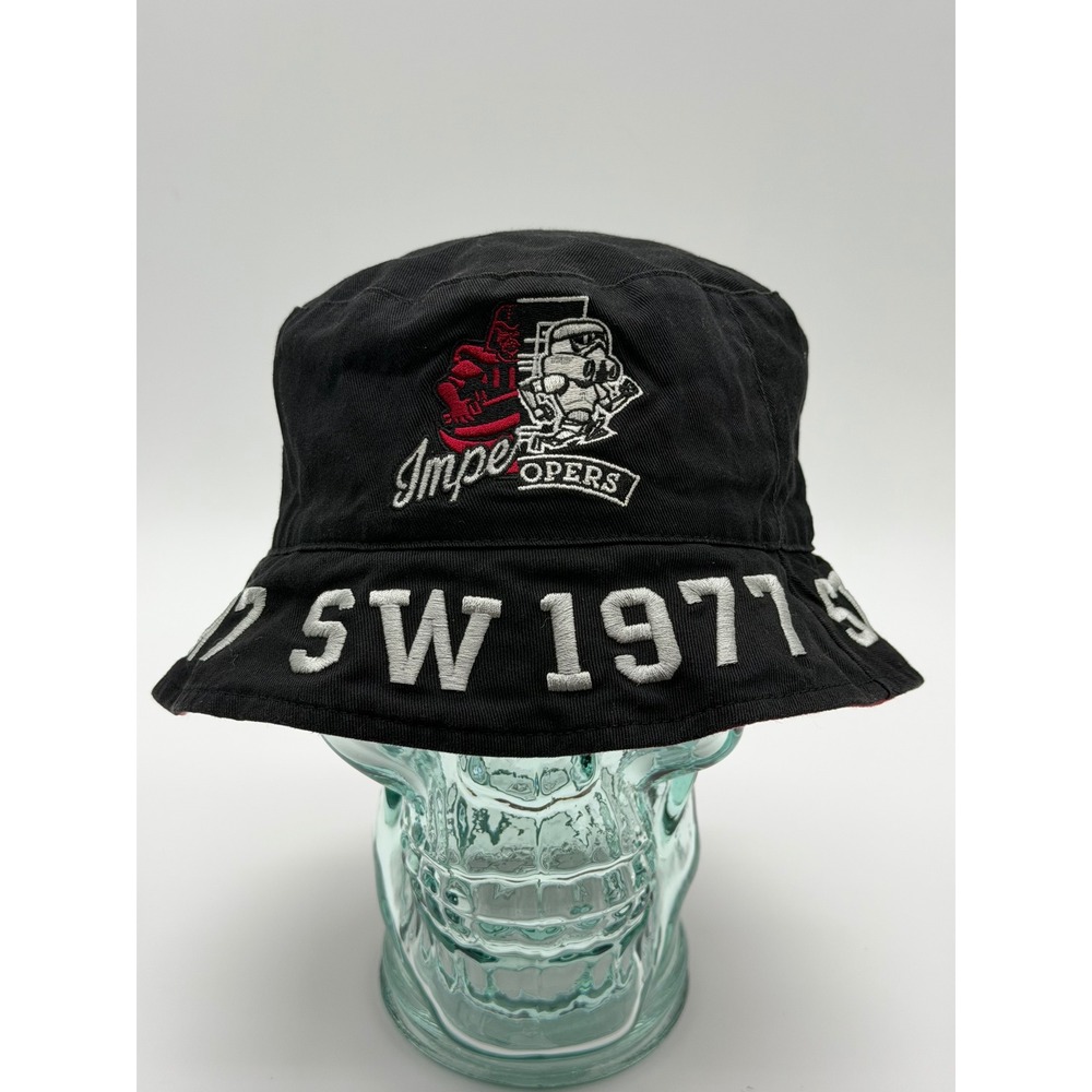 Reversible Star Wars Imperial Stormtrooper Wookiee Bucket Hat Black Red SW 1977